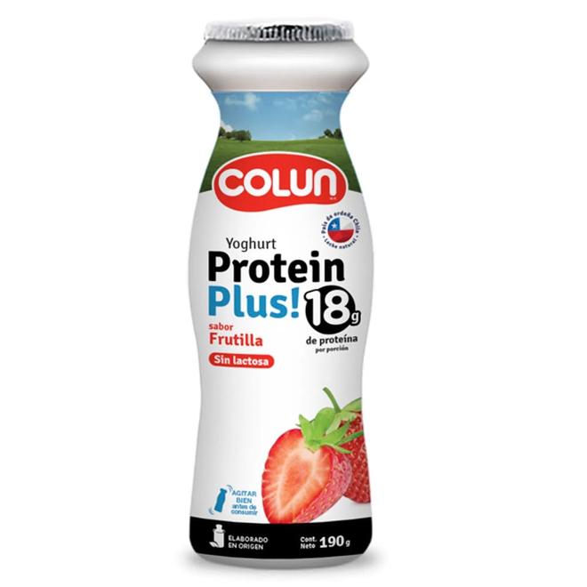 Oferta de Yoghurt Colun protein plus 18 frutilla 190 g por $1290 en Unimarc