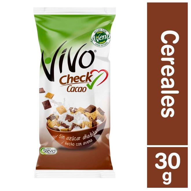 Oferta de Cereal Vivo shot check cacao 30 g por $480 en Unimarc