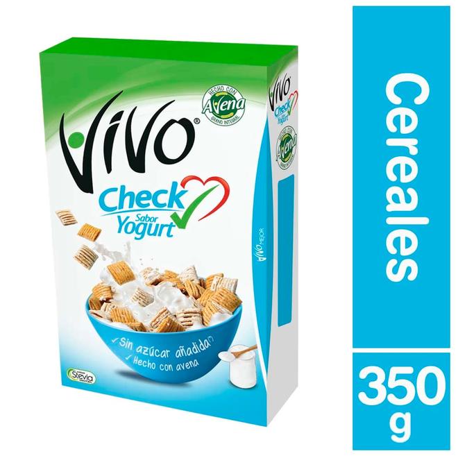 Oferta de Cereal Vivo Check sabor yoghurt 350 g por $2520 en Unimarc