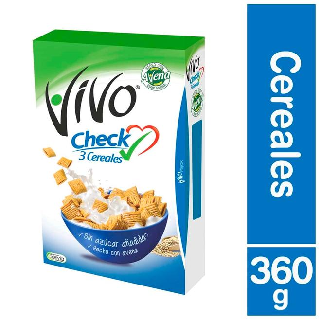 Oferta de Cereal Vivo Check 3 cereales 360 g por $3470 en Unimarc