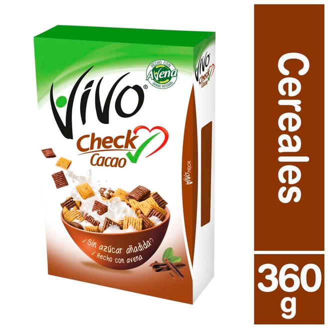 Oferta de Cereal Vivo Check cacao 360 g por $2520 en Unimarc