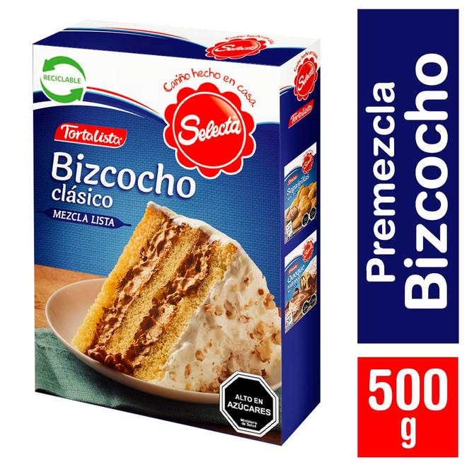 Oferta de Premezcla Tortalista Selecta bizcochuelo clásico 500 g por $3320 en Unimarc