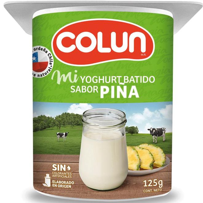 Oferta de Yoghurt Colun piña 125 g por $270 en Unimarc