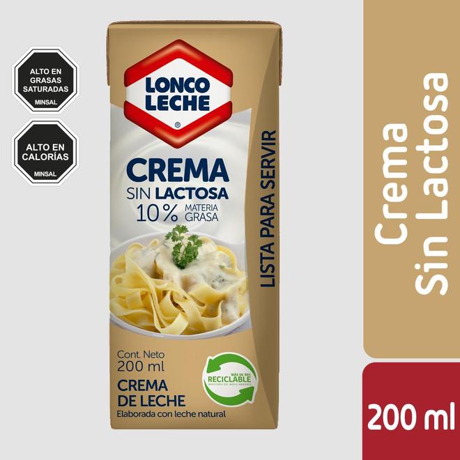 Oferta de Crema de leche lista Loncoleche sin Lactosa tetra 200 ml por $1430 en Unimarc