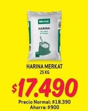 Oferta de Merkat - Harina 25 Kg por $17490 en Mayorista 10