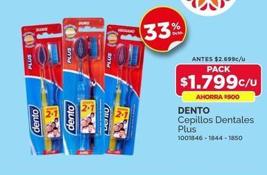 Oferta de Dento - Cepillos Dentales Plus por $1799 en PreUnic