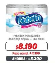 Oferta de Nubelin - Papel Higienico por $8190 en Mayorista 10